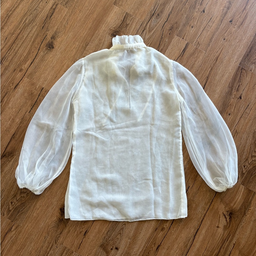 Elegant Sheer White Blouse